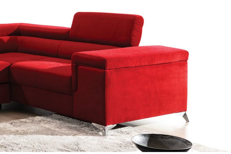 Kulmavuodesohva divaanilla Maceira Vasen - Punainen - Huonekalut - Sohva - Vuodesohva