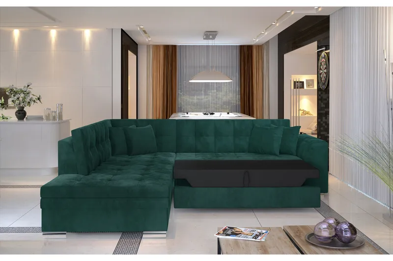 Kulmavuodesohva Fuentre - Beige - Huonekalut - Sohva - Vuodesohva