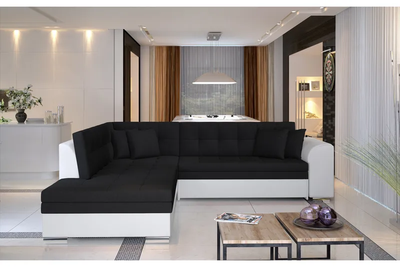 Kulmavuodesohva Fuentre - Musta/Valkoinen - Huonekalut - Sohva - Divaanisohva