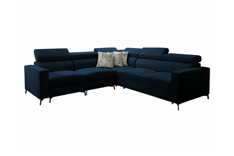 Galbally 4-sits Hörnbäddsoffa NO_BRAND Dark blue - Huonekalut - Sohva - Vuodesohva - Kulmavuodesohva