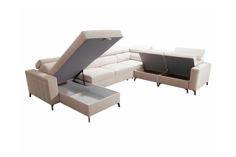 Galbally 5-sits Hörnbäddsoffa NO_BRAND Dark blue - Huonekalut - Sohva - Vuodesohva - Kulmavuodesohva