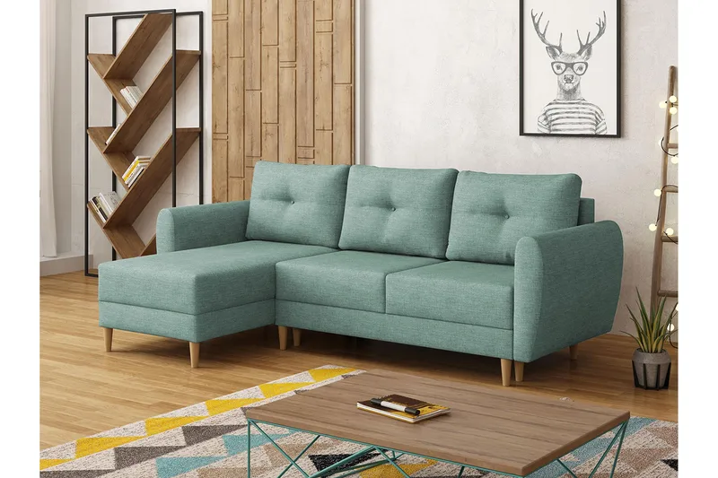 Kulmavuodesohva Hulared - Sininen - Huonekalut - Sohva - Vuodesohva