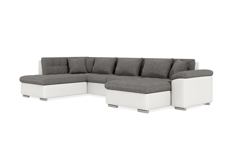 Kulmavuodesohva Jakarta Divaani säilytyksellä Oikea - Valkoinen/Vaaleanharmaa - Huonekalut - Sohva - Vuodesohva