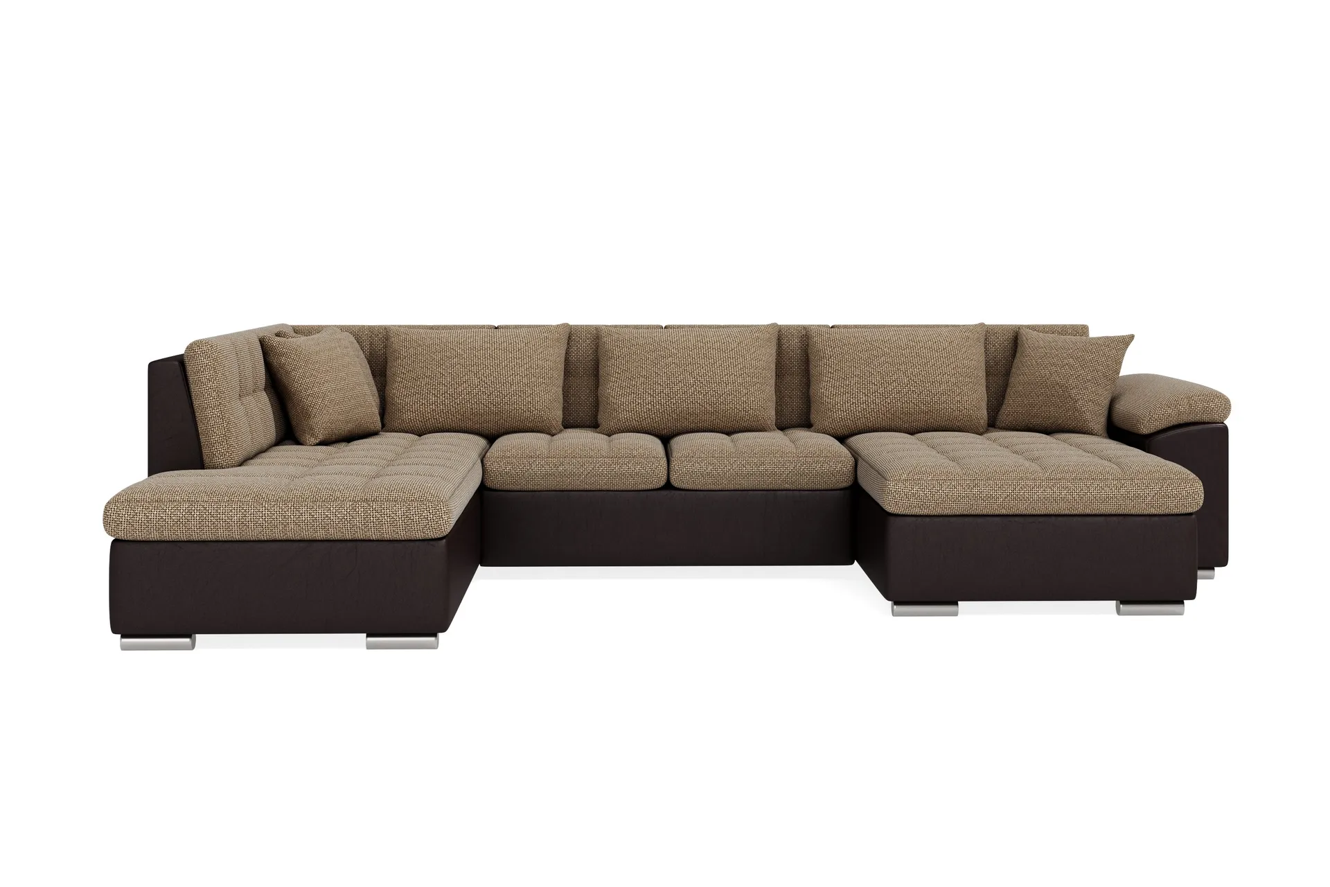Kulmavuodesohva Jakarta Divaani säilytyksellä Oikea - Beige/Ruskea