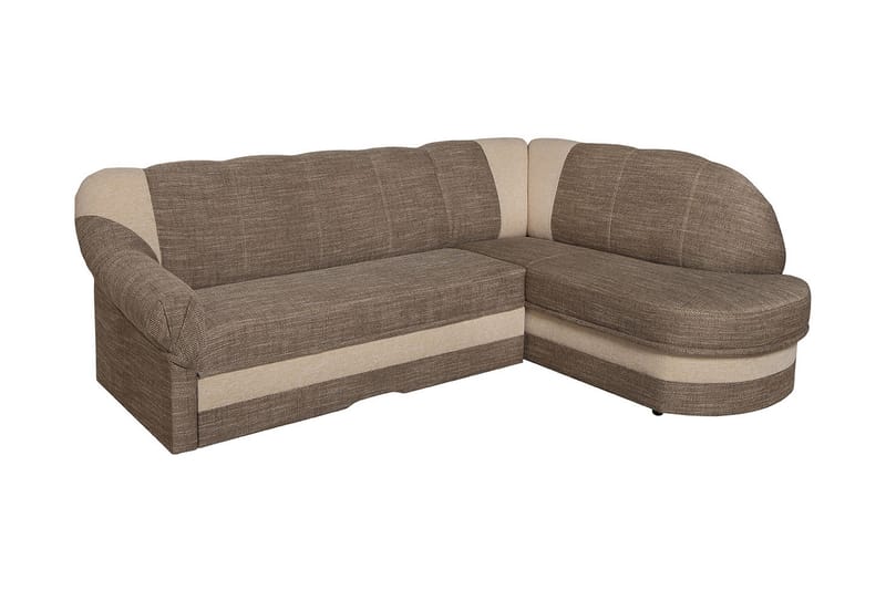 Kulmavuodesohva Kalandra 242x180x92 cm - Beige/Ruskea/Harmaa - Huonekalut - Sohva - Vuodesohva