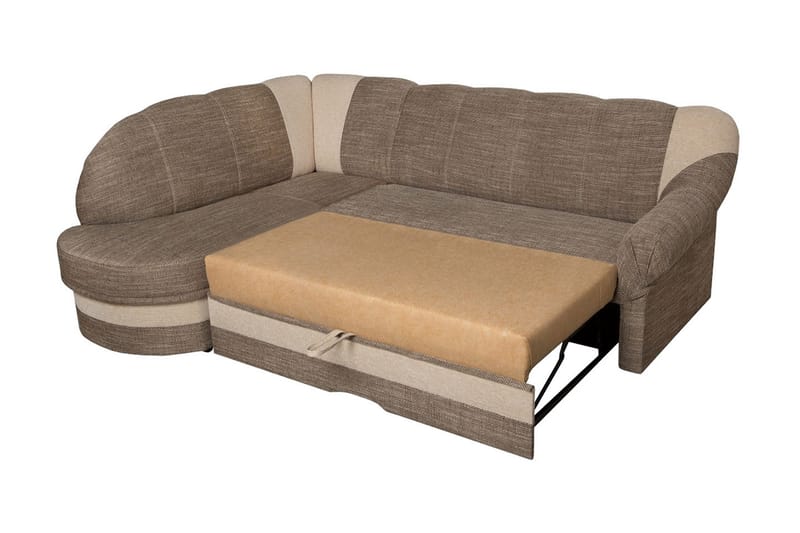 Kulmavuodesohva Kalandra 242x180x92 cm - Beige/Ruskea/Harmaa - Huonekalut - Sohva - Vuodesohva