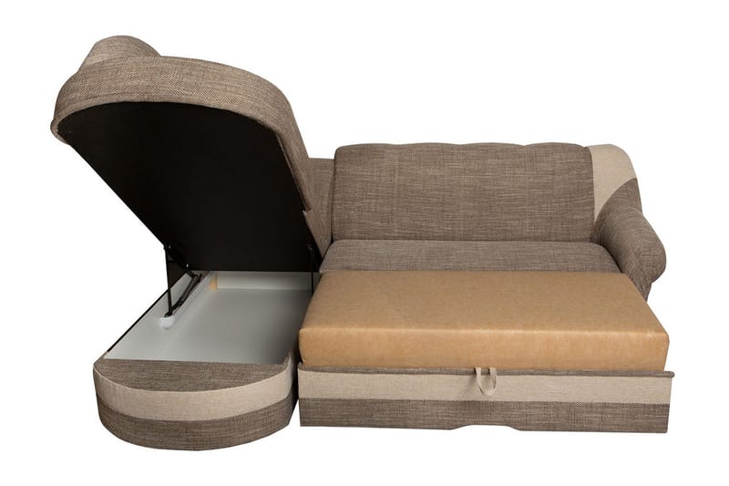 Kulmavuodesohva Kalandra 242x180x92 cm - Ruskea - Huonekalut - Sohva - Vuodesohva