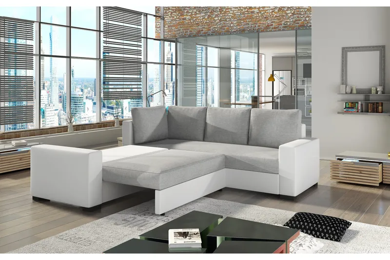 Kulmavuodesohva Kasai - Harmaa/Musta - Huonekalut - Sohva - Vuodesohva