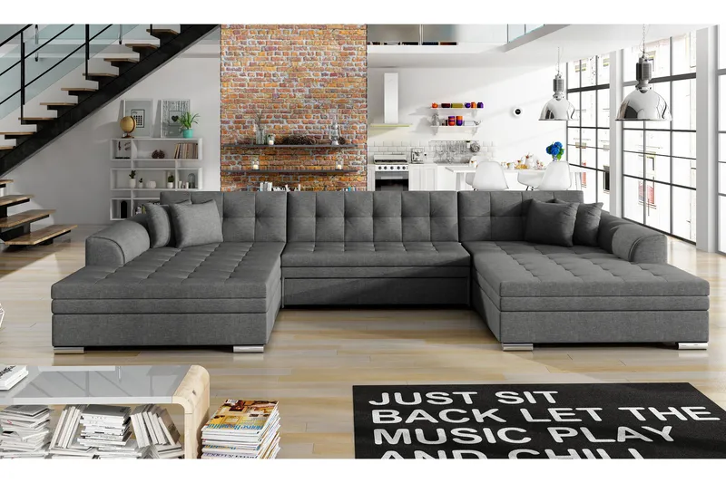 Kulmavuodesohva Biscottino - Harmaa - Huonekalut - Sohva - Vuodesohva - Divaanivuodesohva