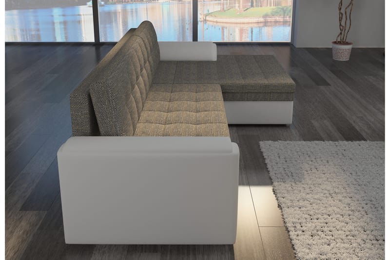 Kulmavuodesohva Libere divaanilla - Harmaa - Huonekalut - Sohva - Vuodesohva