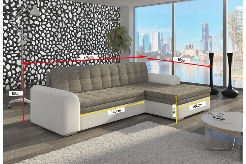 Kulmavuodesohva Libere divaanilla - Musta - Huonekalut - Sohva - Divaanisohva