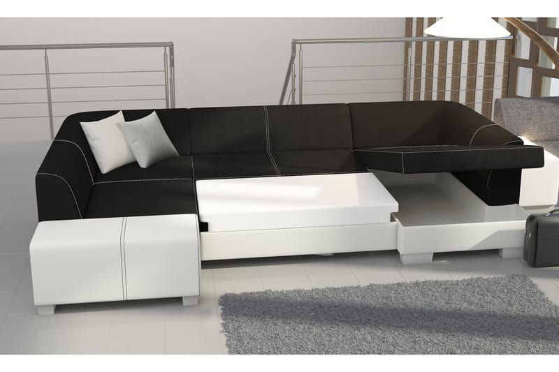 Kulmavuodesohva Mignon - Harmaa/Musta - Huonekalut - Sohva - Vuodesohva