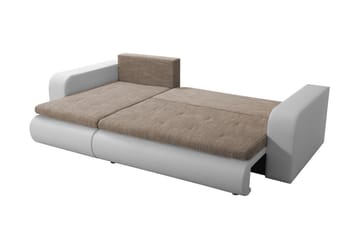 Kulmavuodesohva Ozello - Valkoinen/Beige - Huonekalut - Sohva - Vuodesohva