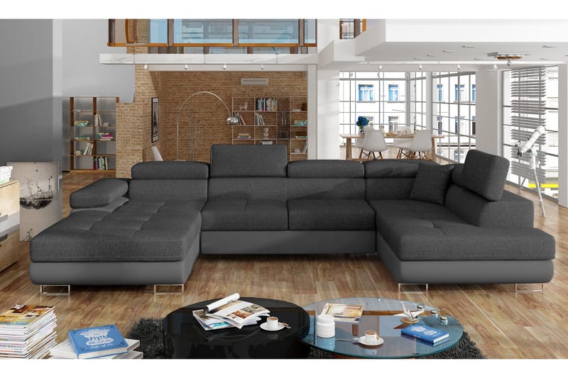 Kulmavuodesohva Sagardelos - Harmaa - Huonekalut - Sohva - Vuodesohva