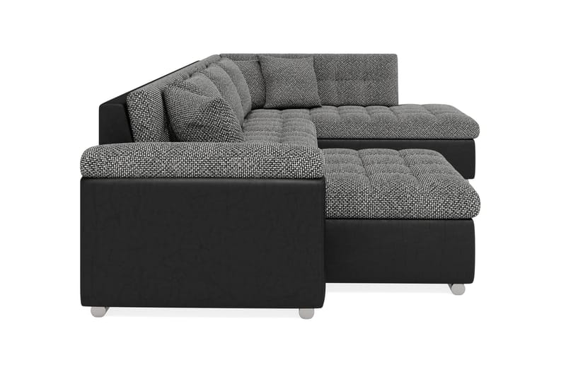 Kulmavuodesohva Sororia Divaani säilytyksellä Vasen - Harmaa/Musta - Huonekalut - Sohva - Vuodesohva