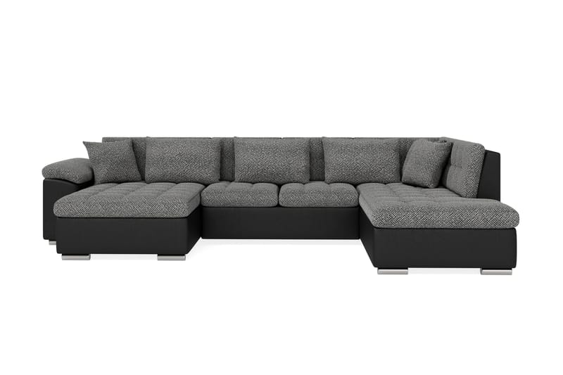 Kulmavuodesohva Sororia Divaani säilytyksellä Vasen, Harmaa/Musta