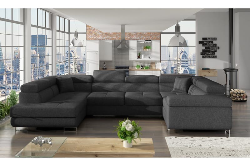 Kulmavuodesohva Villatuerta - Harmaa - Huonekalut - Sohva - Vuodesohva