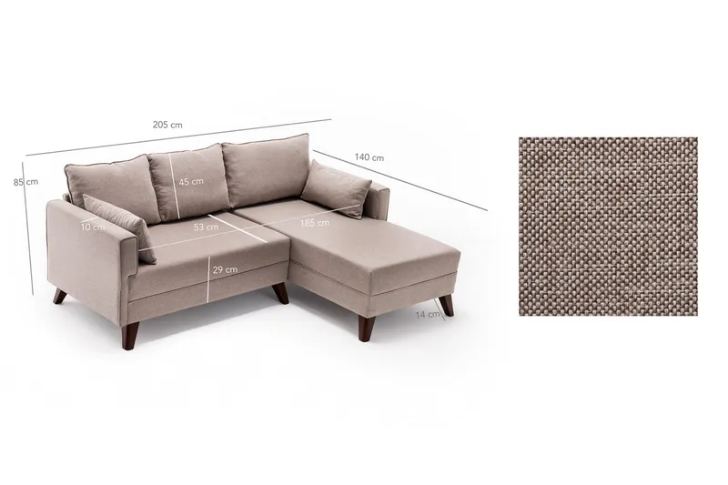 Vuodesohva Burundi 2:n ist - Huonekalut - Sohva - Divaanisohva - 4 istuttava sohva divaanilla