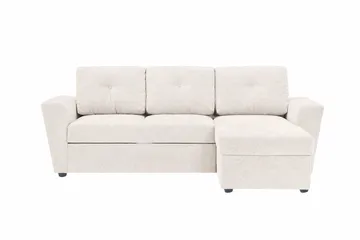 Leia 3-istuttava käännettävä vuodesohva divaanilla ja säilytystilalla - Beige - Huonekalut - Sohva - Vuodesohva