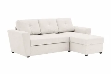 Leia 3-istuttava käännettävä vuodesohva divaanilla ja säilytystilalla - Beige - Huonekalut - Sohva - Vuodesohva