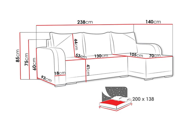 Liliana Divanbäddsoffa Sense 9 + Sense 14 - Huonekalut - Sohva - Vuodesohva