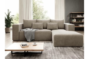 Listowel 3-sits Hörnbäddsoffa Beige/Light beige - Huonekalut - Sohva - Vuodesohva