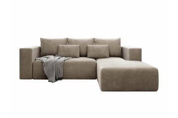 Listowel 3-sits Hörnbäddsoffa Beige/Light beige - Huonekalut - Sohva - Vuodesohva