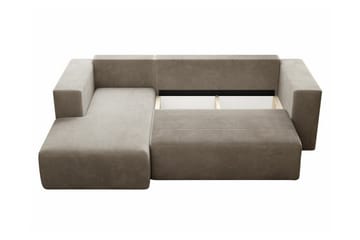 Listowel 3-sits Hörnbäddsoffa Beige/Light beige - Huonekalut - Sohva - Vuodesohva