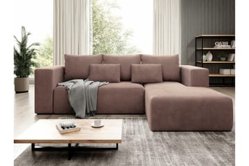 Listowel 3-sits Hörnbäddsoffa Brown - Huonekalut - Sohva - Vuodesohva