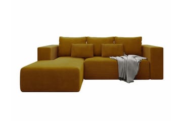Listowel 3-sits Hörnbäddsoffa Dark yellow - Huonekalut - Sohva - Vuodesohva