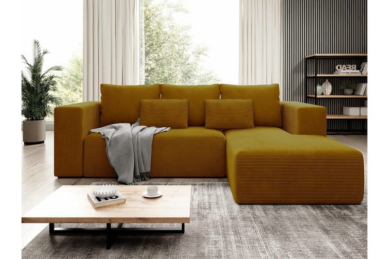 Listowel 3-sits Hörnbäddsoffa Yellow - Huonekalut - Sohva - Vuodesohva