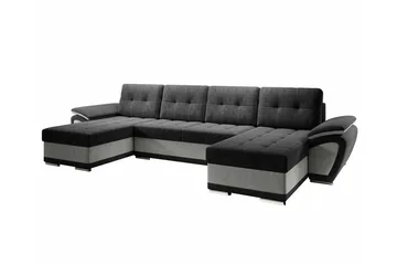 Listowel 4-sits Hörnbäddsoffa Dark grey/Light grey - Huonekalut - Sohva - Vuodesohva