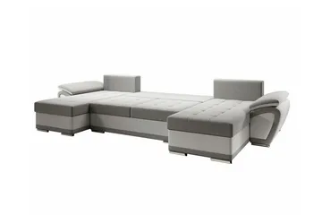 Listowel 4-sits Hörnbäddsoffa Dark grey/Light grey - Huonekalut - Sohva - Vuodesohva