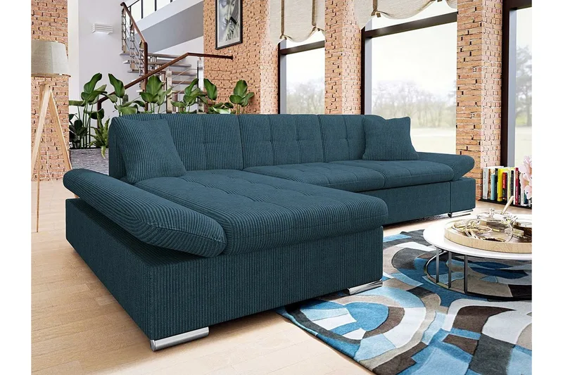 Lomux 3-sits Hörnbäddsoffa blue - Huonekalut - Sohva - Vuodesohva