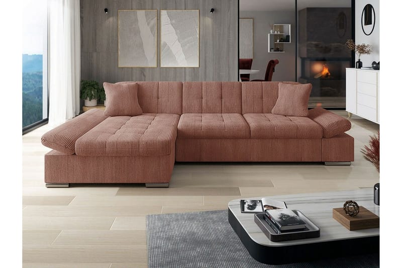 Lomux 3-sits Hörnbäddsoffa Brown - Huonekalut - Sohva - Vuodesohva