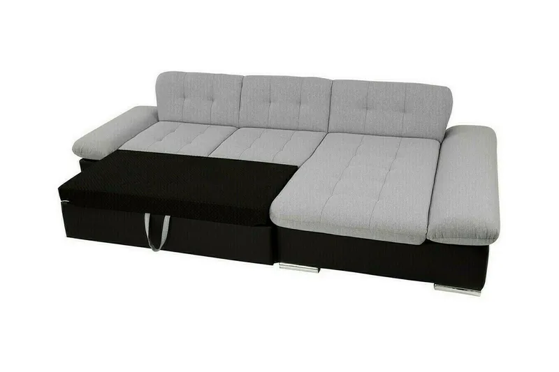 Lomux 3-sits Hörnbäddsoffa Ljusgrå - Huonekalut - Sohva - Vuodesohva