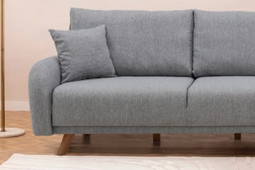 Malkiat 4-istuttava oikea kulmavuodesohva divaanilla 125x260 cm kangasta - Harmaa - Huonekalut - Sohva - Vuodesohva