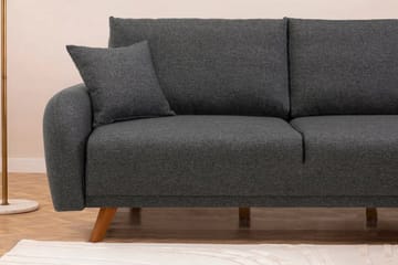 Malkiat 4-istuttava oikea l-muotoinen kulmavuodesohva 125x260 cm säilytystilalla kangasta - Harmaa - Huonekalut - Sohva - Vuodesohva