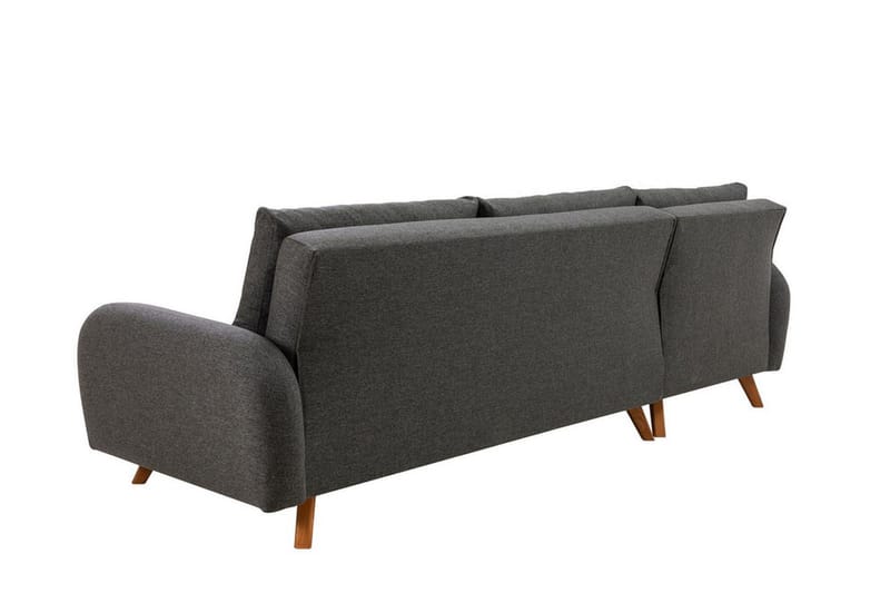 Malkiat 4-istuttava oikea l-muotoinen kulmavuodesohva 125x260 cm säilytystilalla kangasta - Harmaa - Huonekalut - Sohva - Vuodesohva