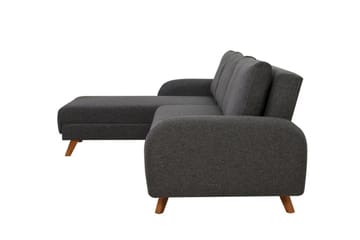 Malkiat 4-istuttava oikea l-muotoinen kulmavuodesohva 125x260 cm säilytystilalla kangasta - Harmaa - Huonekalut - Sohva - Vuodesohva
