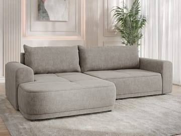 Malor 3-istuttava vuodesohva divaanilla, vasemmanpuoleinen - beige - Huonekalut - Sohva - Vuodesohva