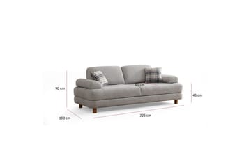 Mami Vuodesohva 3-sits - Harmaa - Huonekalut - Sohva - Vuodesohva - 3 istuttava vuodesohva