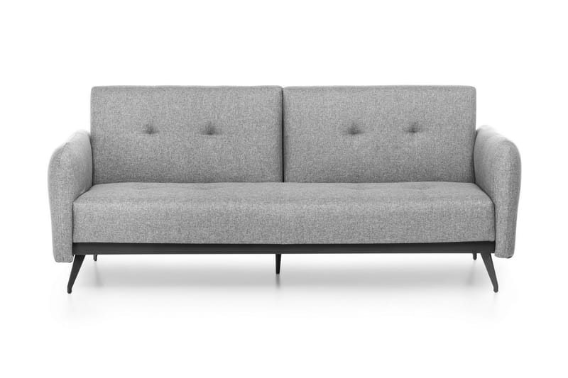 Mezonzo 3-istuttava suorakulmainen vuodesohva 125x190 cm kangasta, Harmaa
