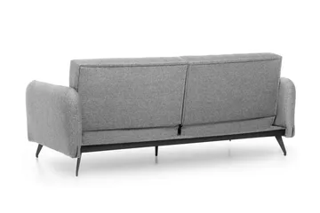 Mezonzo 3-istuttava suorakulmainen vuodesohva 125x190 cm kangasta - Harmaa - Huonekalut - Sohva - Vuodesohva - 3 istuttava vuodesohva