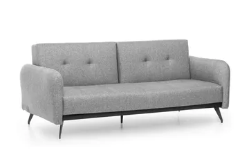Mezonzo 3-istuttava suorakulmainen vuodesohva 125x190 cm kangasta - Harmaa - Huonekalut - Sohva - Vuodesohva - 3 istuttava vuodesohva