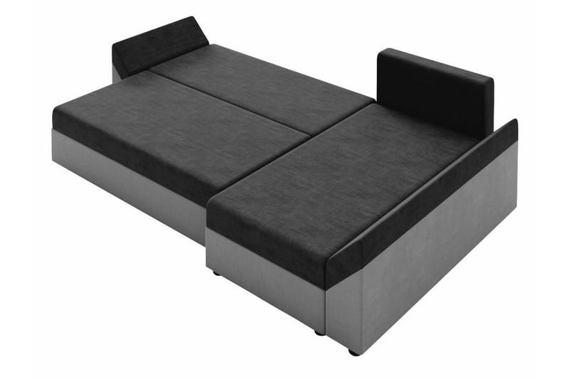 Midfeld 3-sits Hörnbäddsoffa Dark Grey/Black - Huonekalut - Sohva - Vuodesohva
