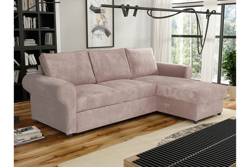 Midfeld 3-sits Hörnbäddsoffa NO_BRAND beige - Huonekalut - Sohva - Vuodesohva