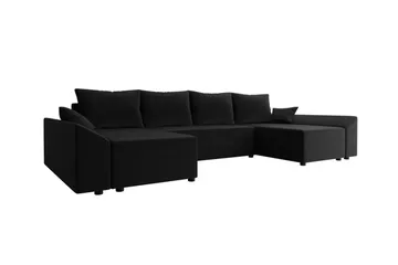 Midfeld 4-sits Hörnbäddsoffa Black - Huonekalut - Sohva - Vuodesohva