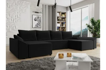 Midfeld 4-sits Hörnbäddsoffa Black - Huonekalut - Sohva - Vuodesohva