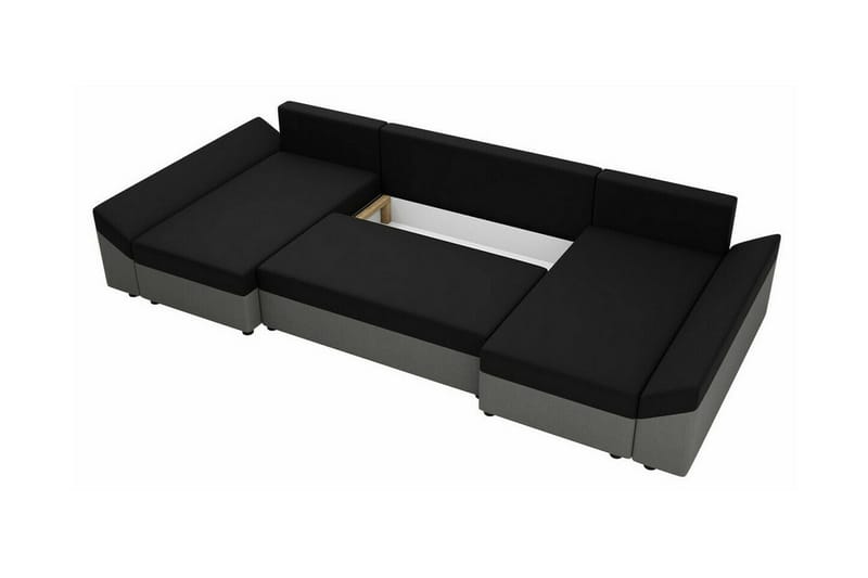 Midfeld 4-sits Hörnbäddsoffa Dark brown/black - Huonekalut - Sohva - Vuodesohva